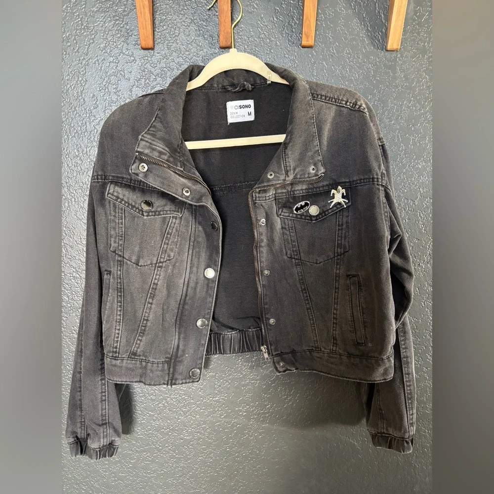 Custom Black Denim Jacket Catwoman - Picture 4 of 5
